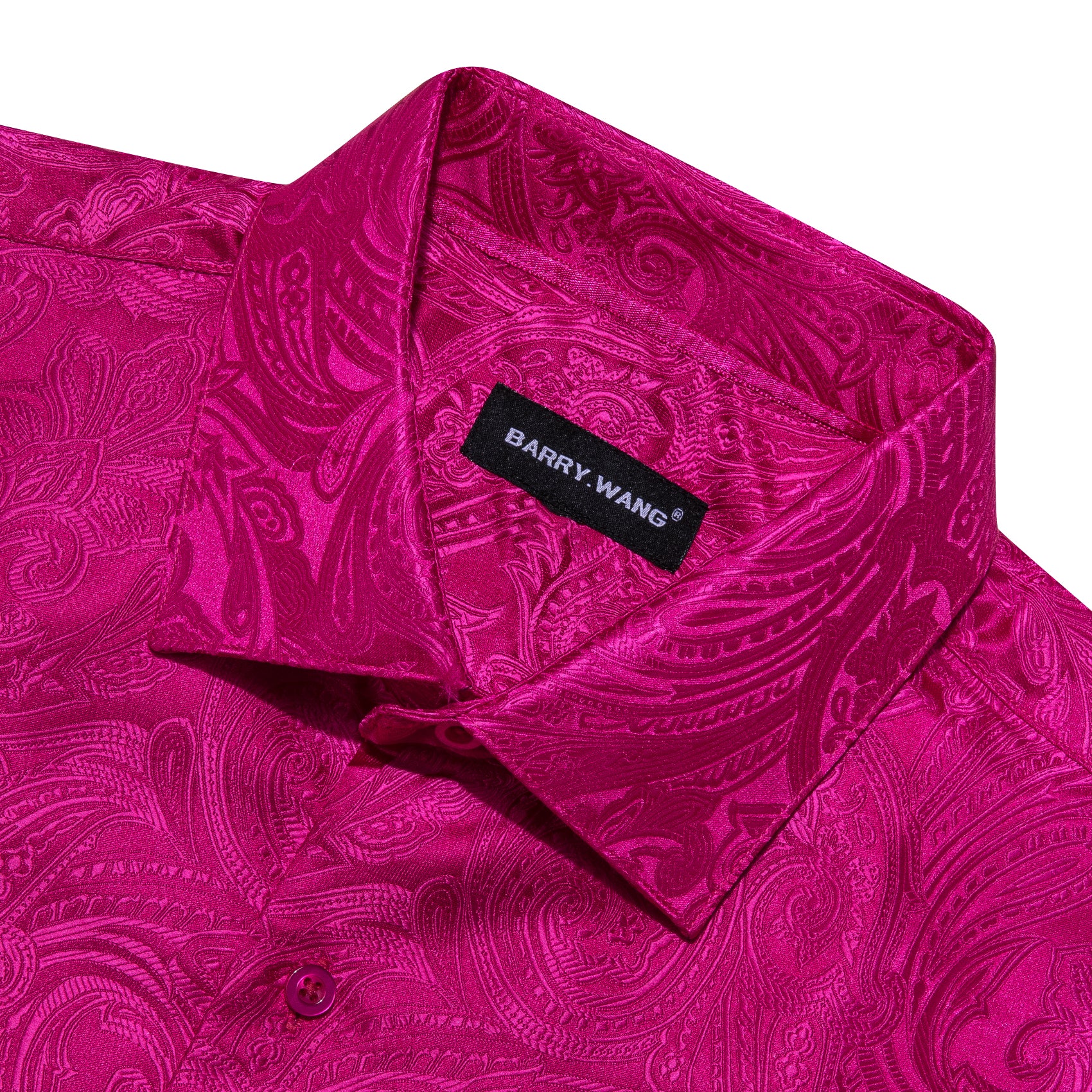mens fuschia dress shirt Barry. Wang Mens Fuchsia Pink Western Shirts Paisley Long Sleeve Button Down Dress Shirt, L