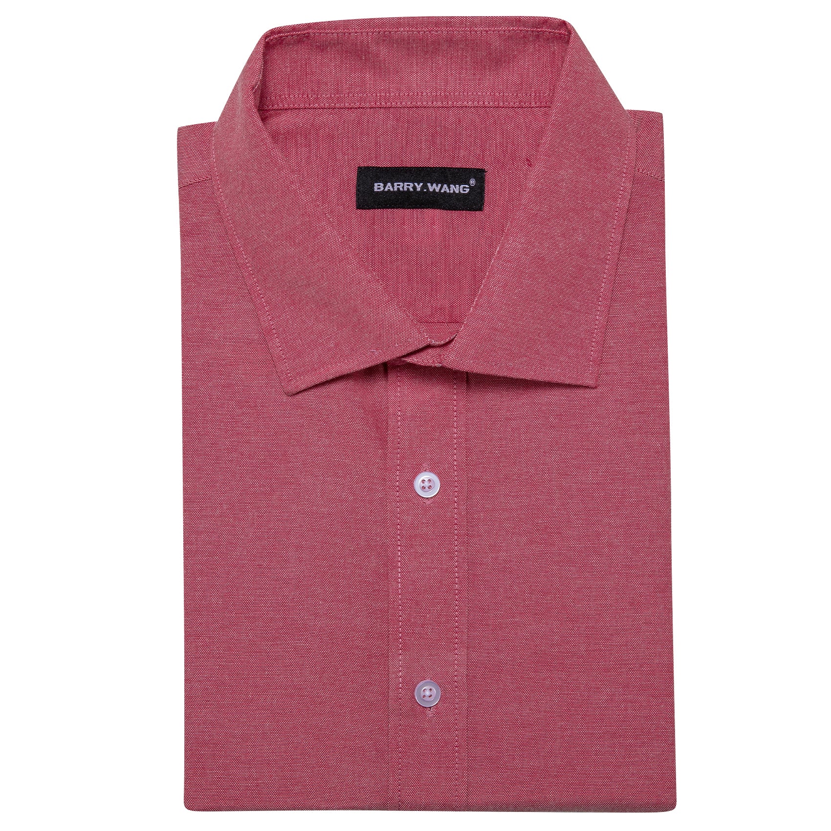 Barry.wang Indian Red Solid Silk Shirt