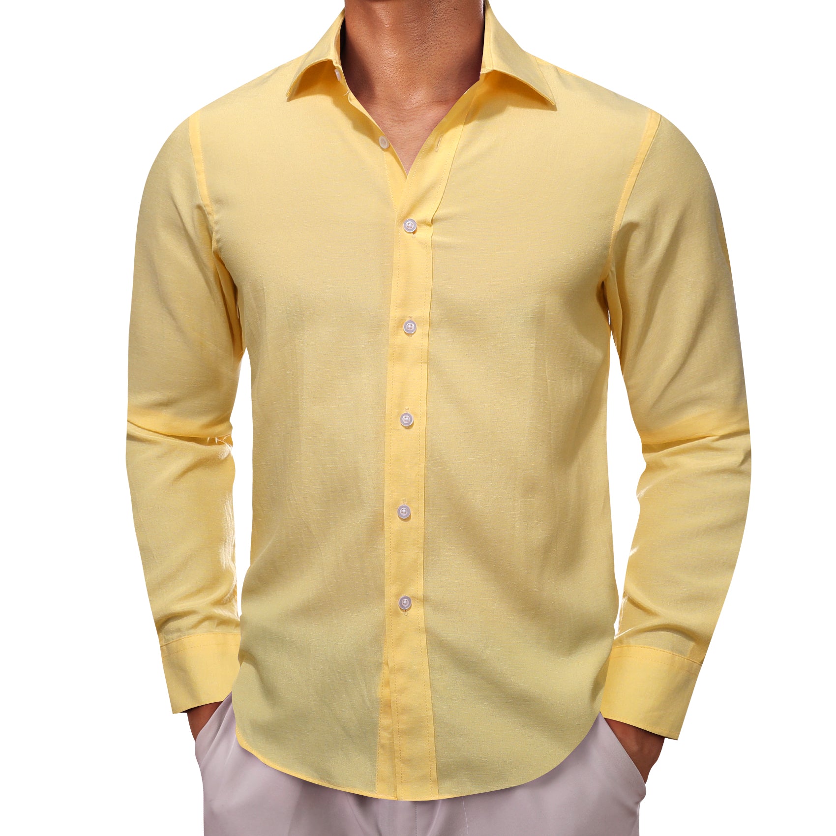 Barry.wang Narcissus Solid Silk Shirt