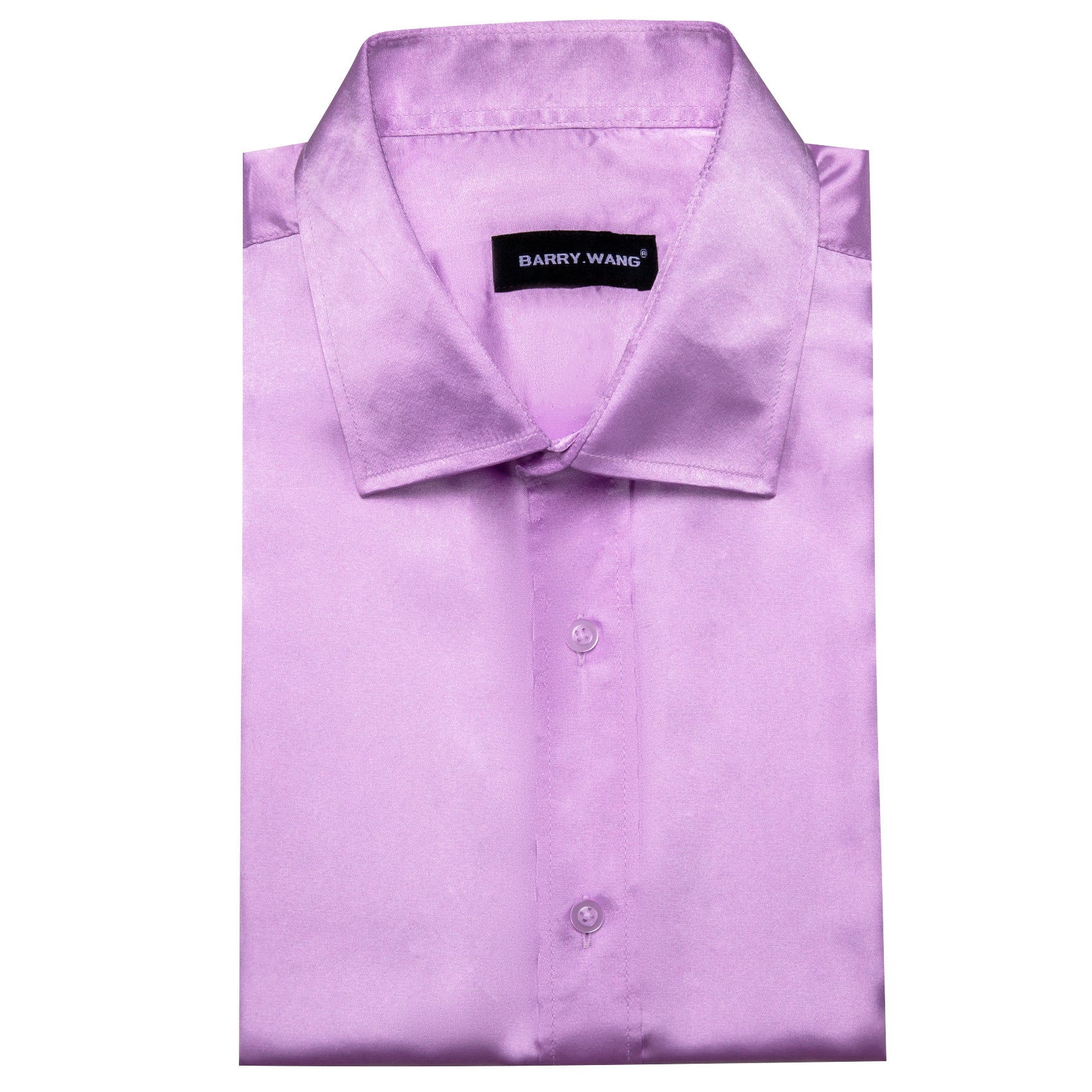 Barry.wang Pale Lilac Solid Silk Shirt