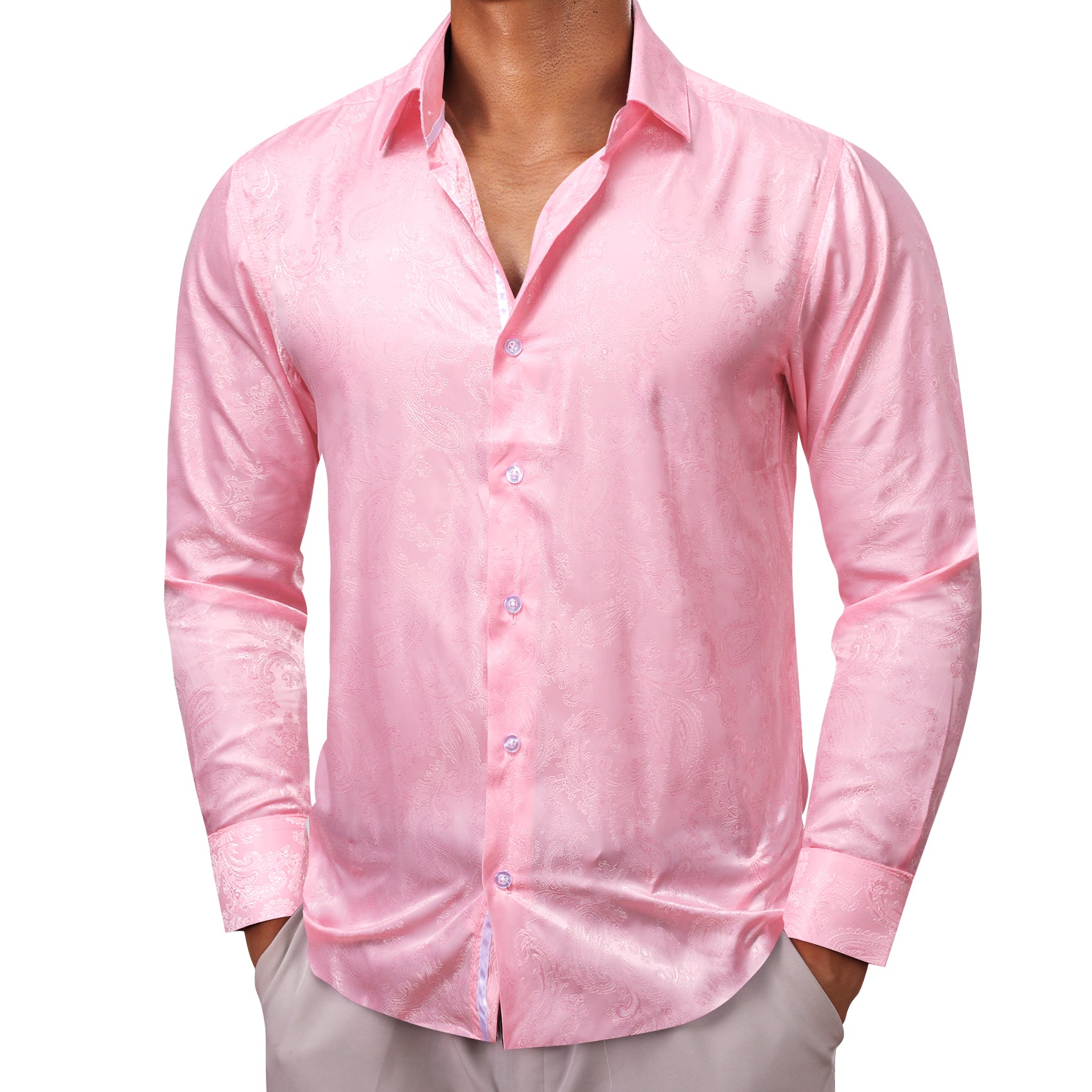 no tuck shirts for men Light pink shirt 