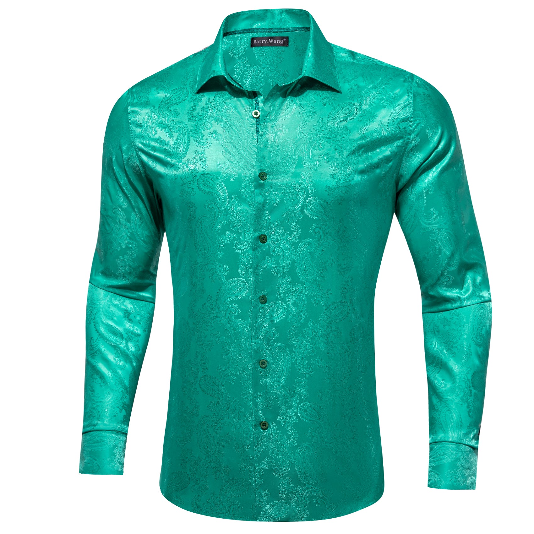 cyan teal green blue square bottom shirt