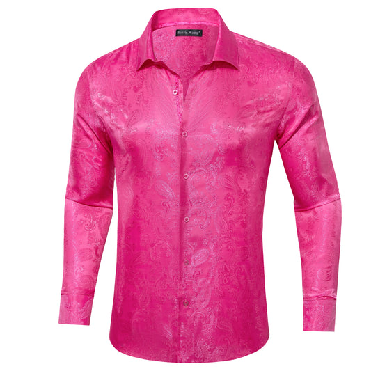 hot pink shirt business button down shirts mens paisley shirt