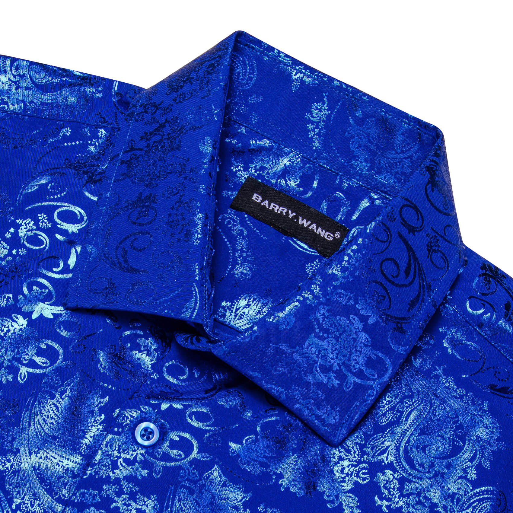 royal blue silk shirt