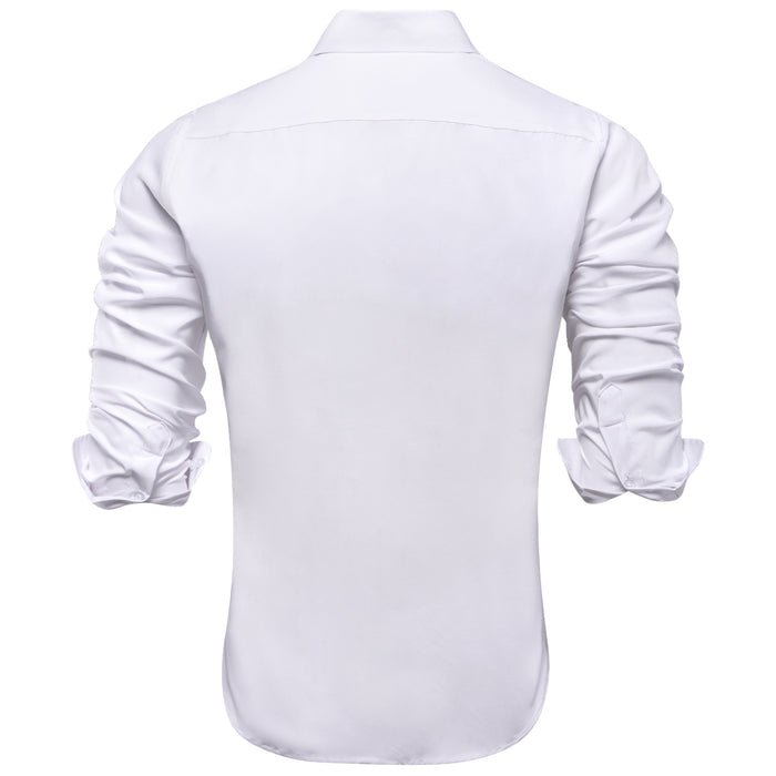 Barry. Wang White Dress Shirt for Men Solid Slim Fit Business Formal L Barry. Wang White Dress Shirt for Men Solid Slim Fit Business Formal L