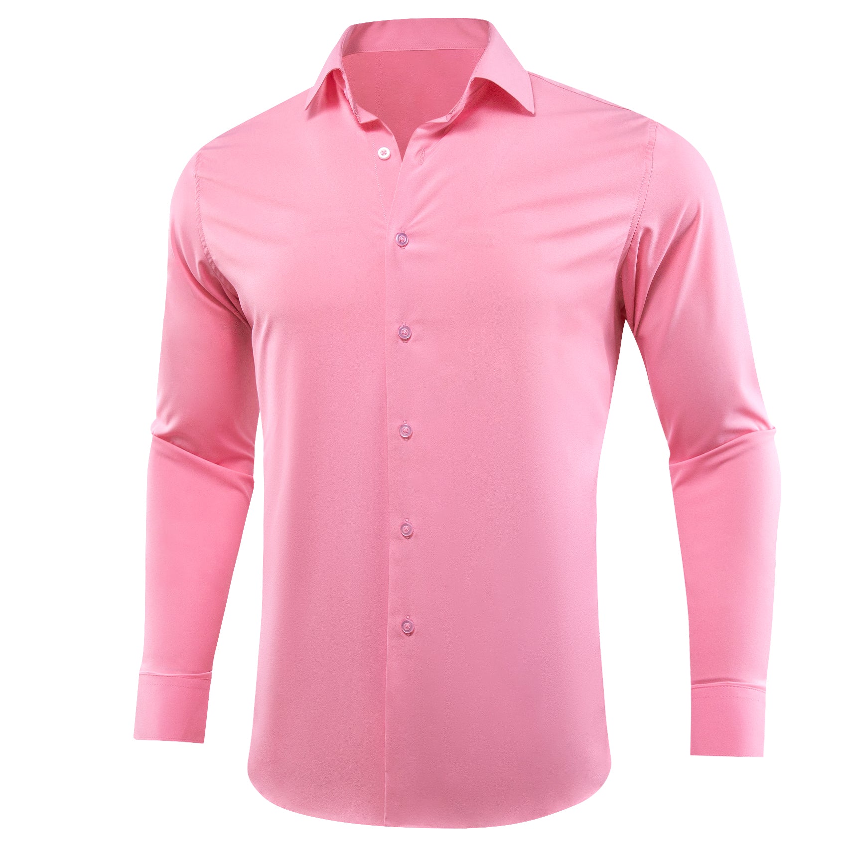 Barry. Wang Pink Dress Shirt Long Sleeve Wrinkle Free Wedding Formal Button Down Shirt, S Barry. Wang Pink Dress Shirt Long Sleeve Wrinkle Free Wedding Formal Button Down Shirt, S