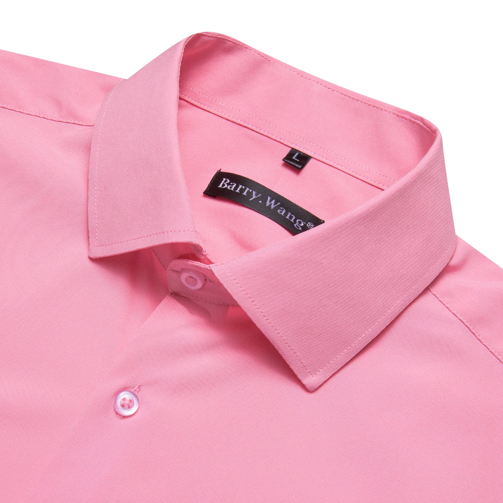 Barry.wang Button Down Shirt Light Pink Solid Silk Men's Shirt Barry. Wang Barry.wang Button Down Shirt Light Pink Solid Silk Men's Shirt Barry. Wang