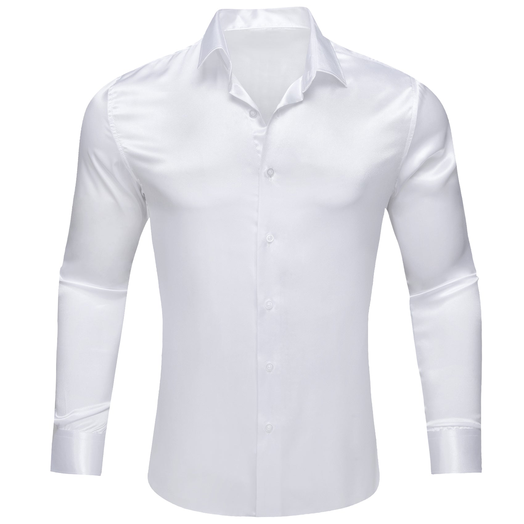 white silk button down shirt