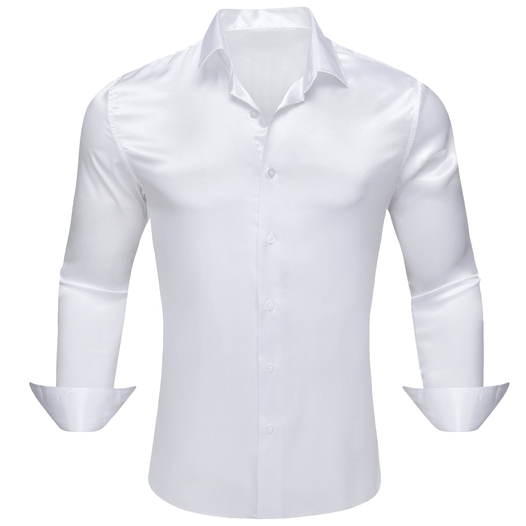 white silk tee collar shirts