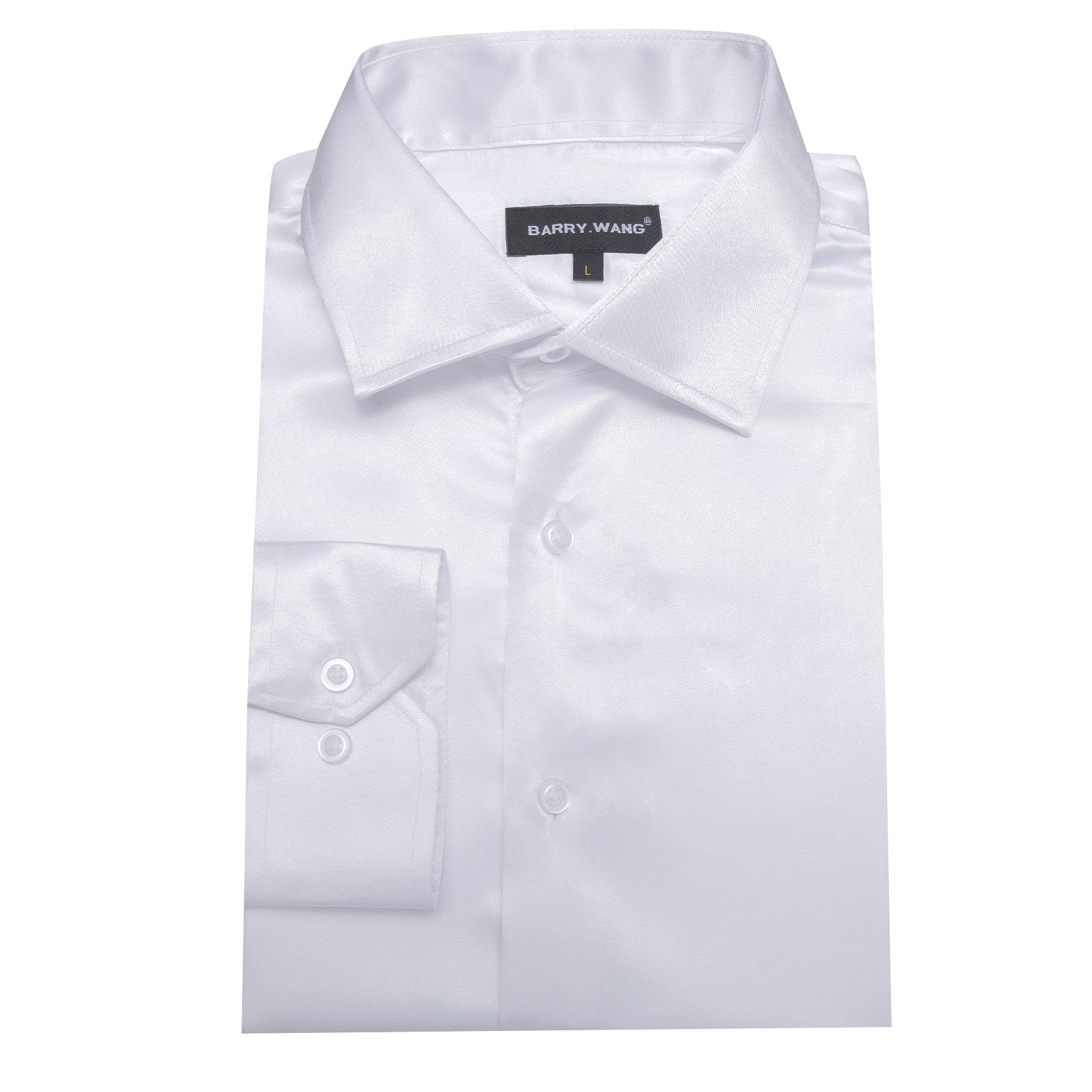 white satin button down