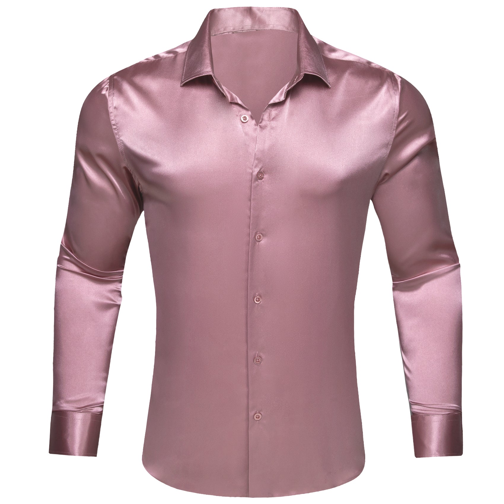 Barry.wang Pale Lavender Solid Silk Shirt