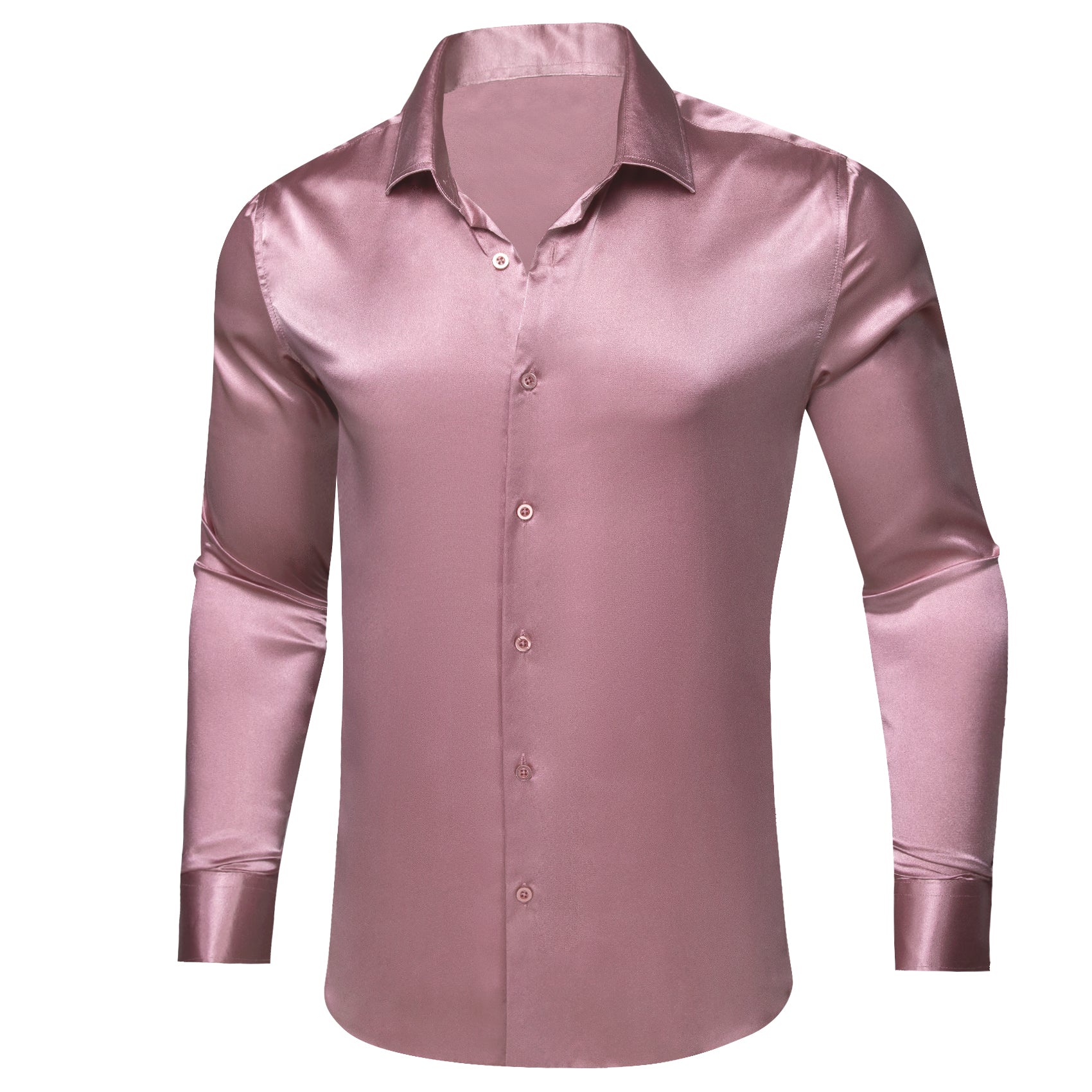 Barry.wang Pale Lavender Solid Silk Shirt
