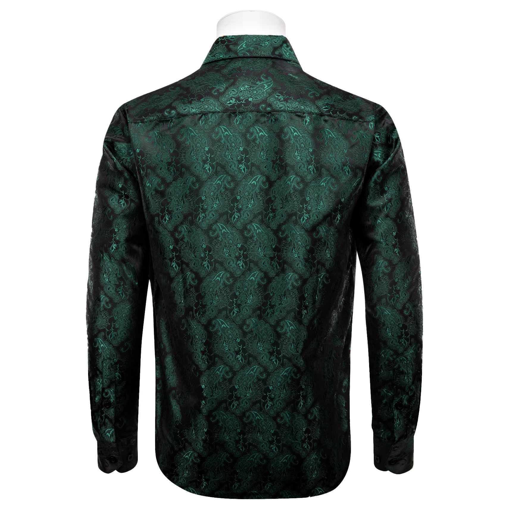 Barry. Wang Hunter Green Floral Shirt Long Sleeve Button Down Shirt Barry. Wang Hunter Green Floral Shirt Long Sleeve Button Down Shirt