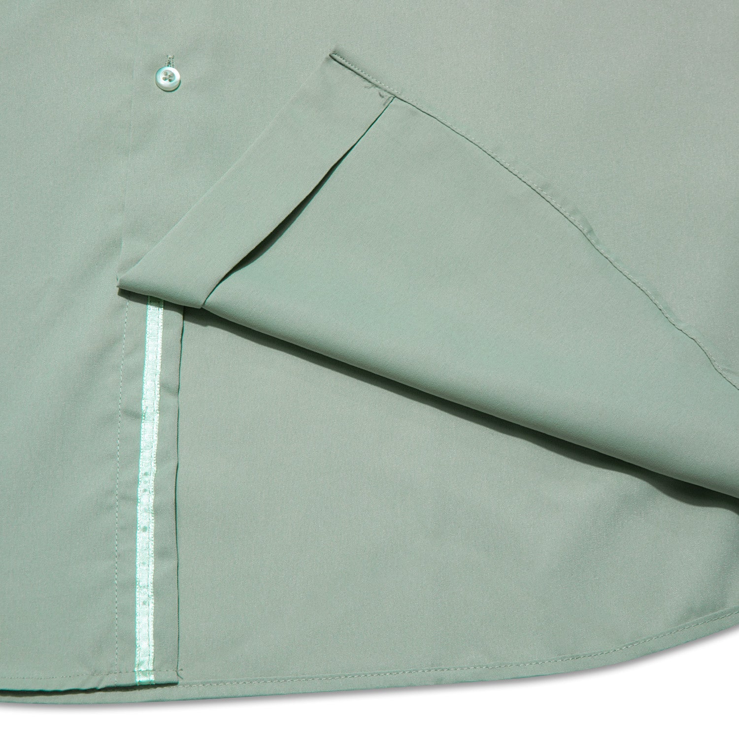 Barry. Wang Sage Green Dress Shirt Solid Business Casual Button Down Shirt