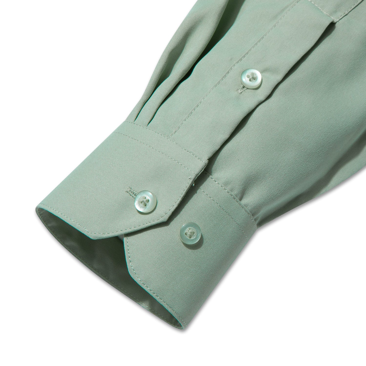 Barry. Wang Sage Green Dress Shirt Solid Business Casual Button Down Shirt