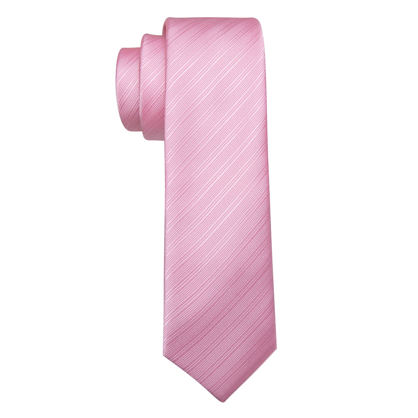 Children Pink Striped Tie Pocket Square Set