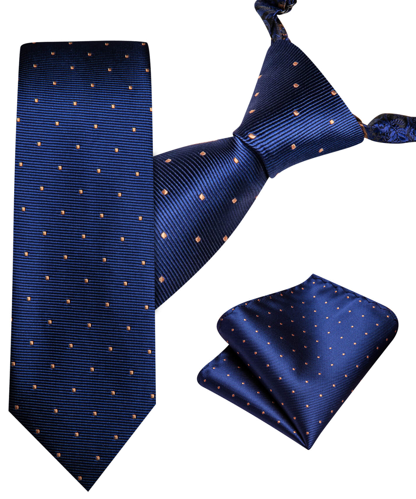Navy Blue Plaid Children's Silk Tie