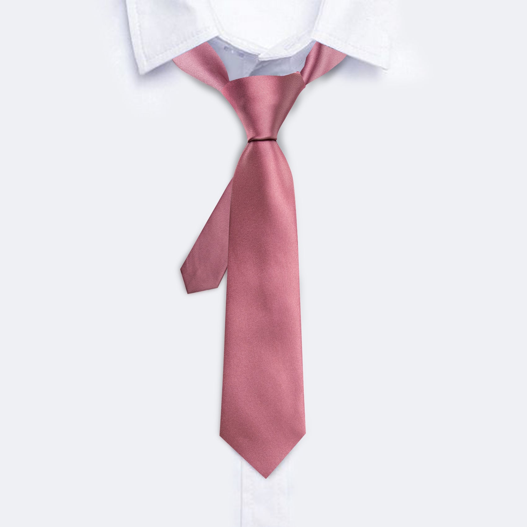 Pale Violet Red Solid Tie Pocket Square Set For Kids