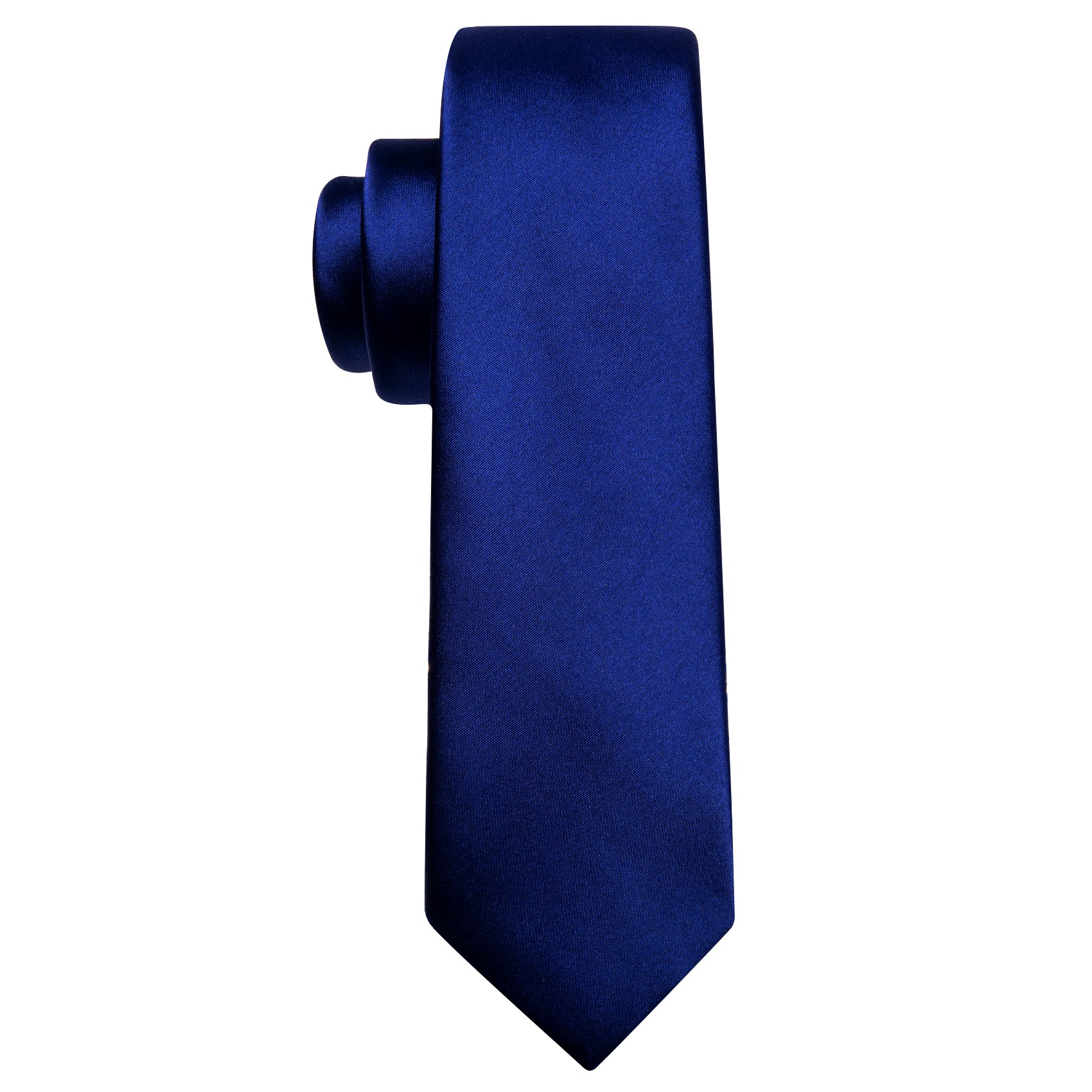 Sapphire Blue Solid Tie Pocket Square Set For Kids