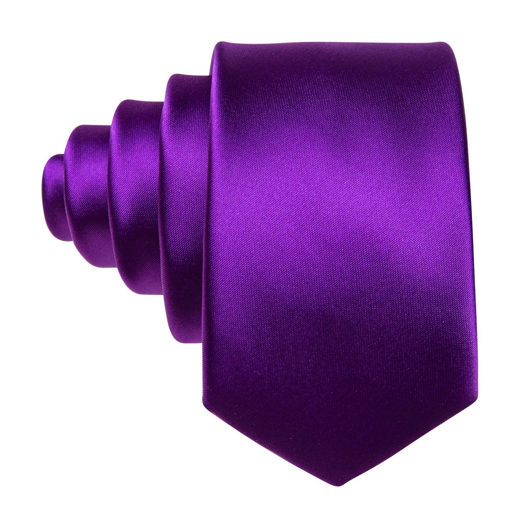 Children Purple Solid Tie Pocket Square Set