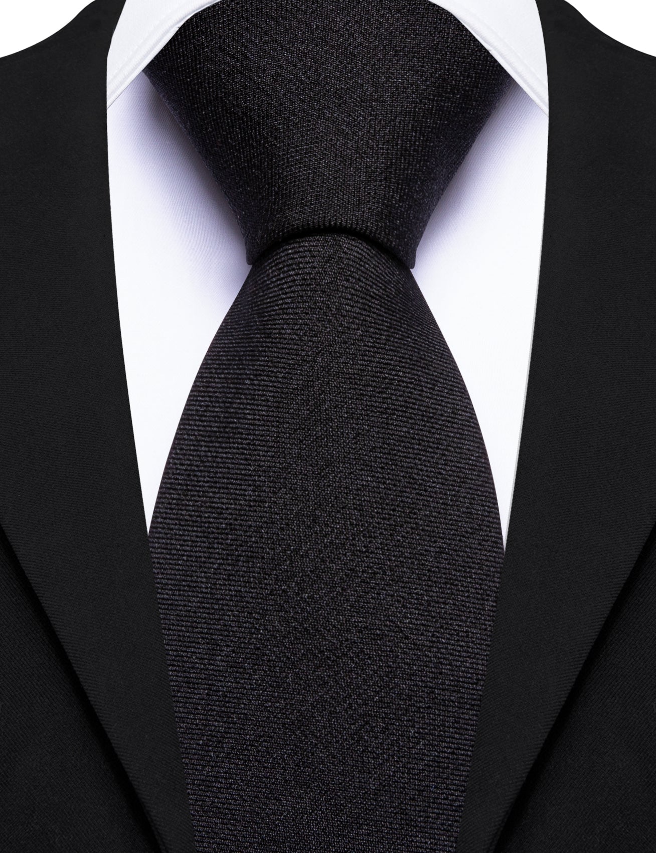 Luxury Black Solid Single Tie
