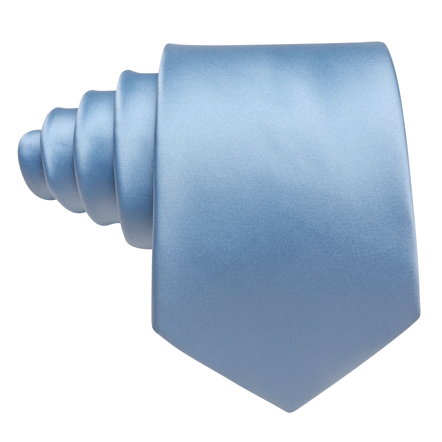 Sky Blue Solid Tie Pocket Square Set For Kids