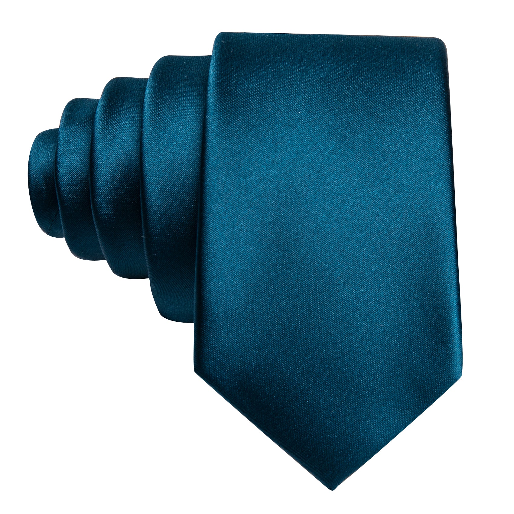 Oriental Blue Solid Tie Pocket Square Set For Kids
