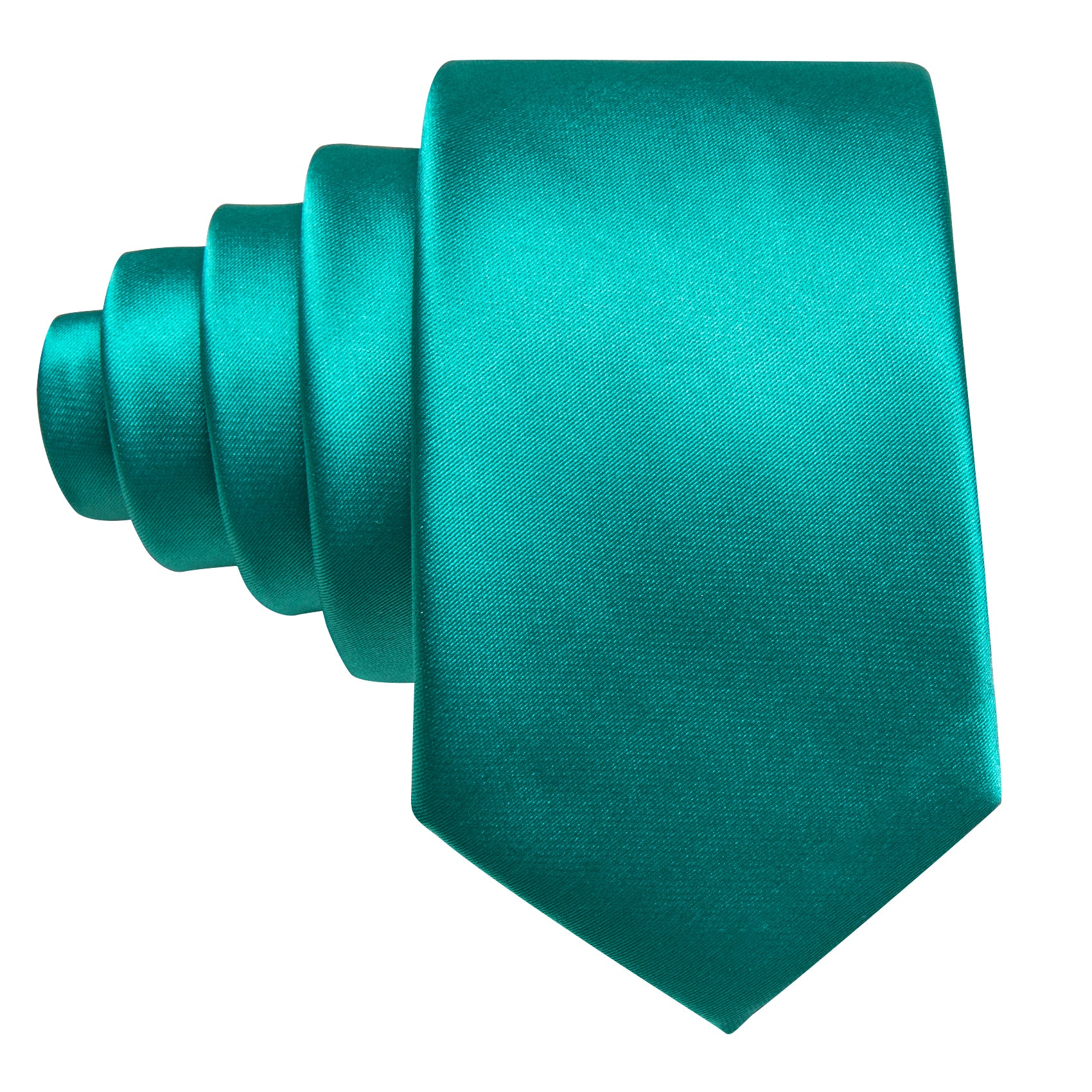 Aqua Solid Tie Pocket Square Set For Kids