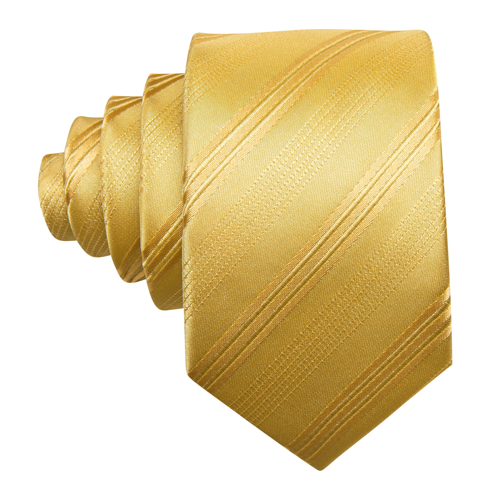 Children Gold Striped Tie Pocket Square Set