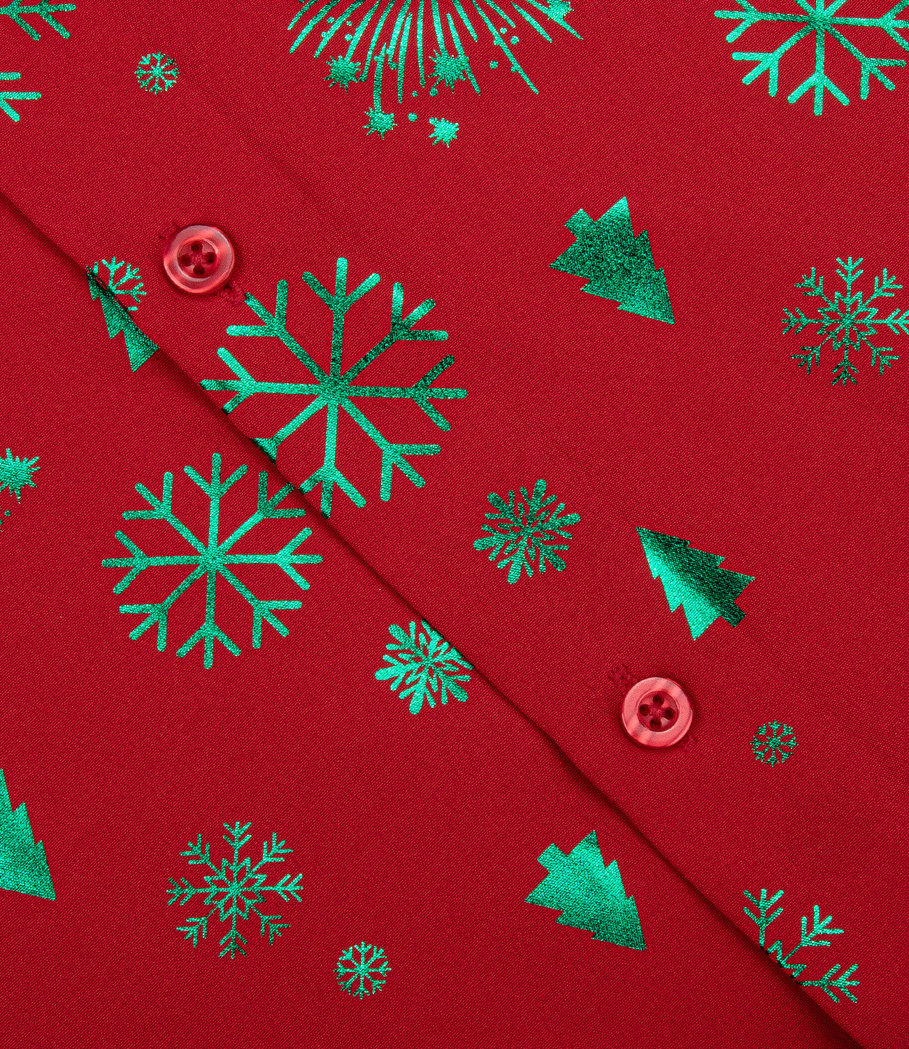 Barry.Wang Mens Holiday Red Shirt Green Xmas Long Sleeve Shirt