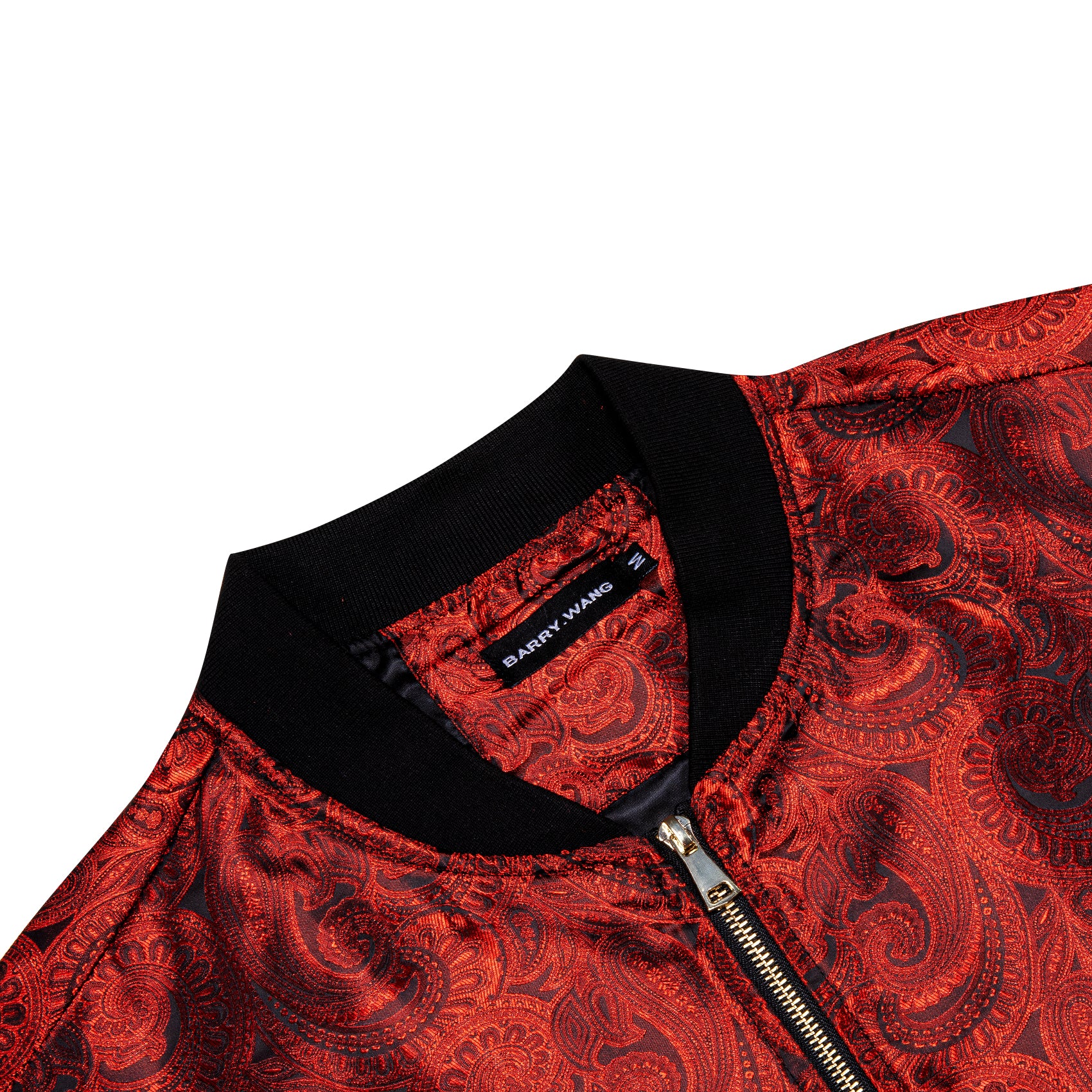 Mens Red Floral Jacquard Paisley Jacket