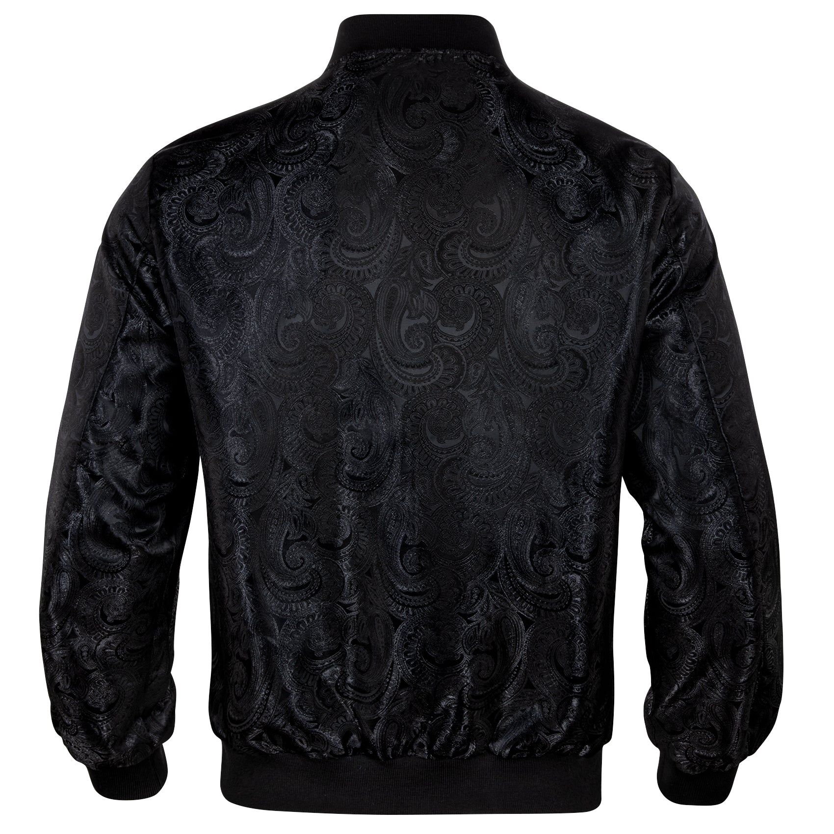 Mens Black Floral Jacquard Paisley Jacket