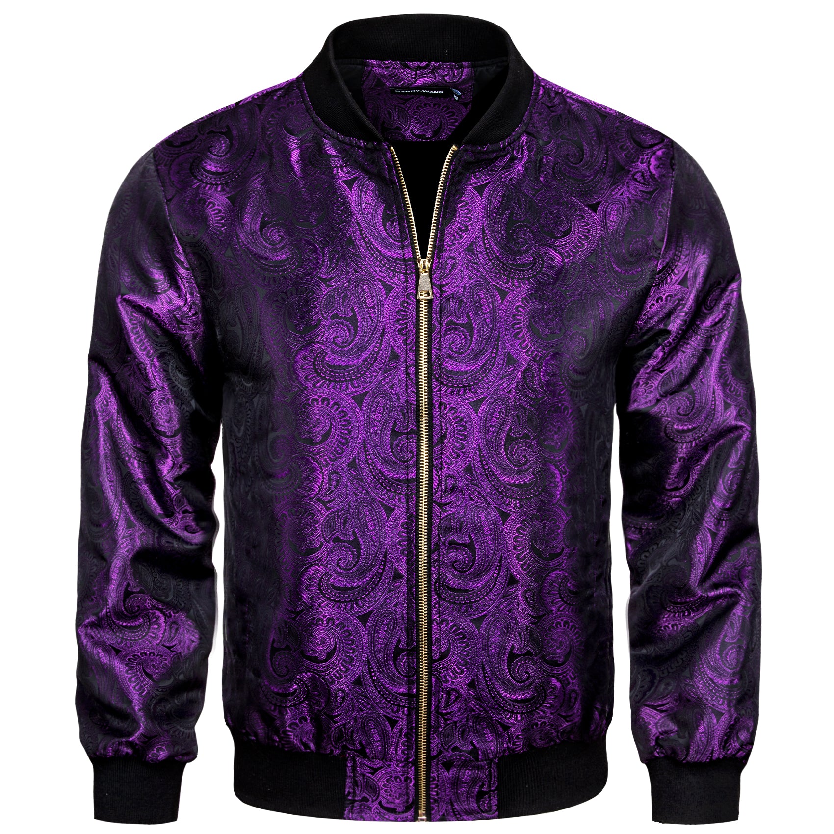 Mens Purple Jacquard Paisley Jacket