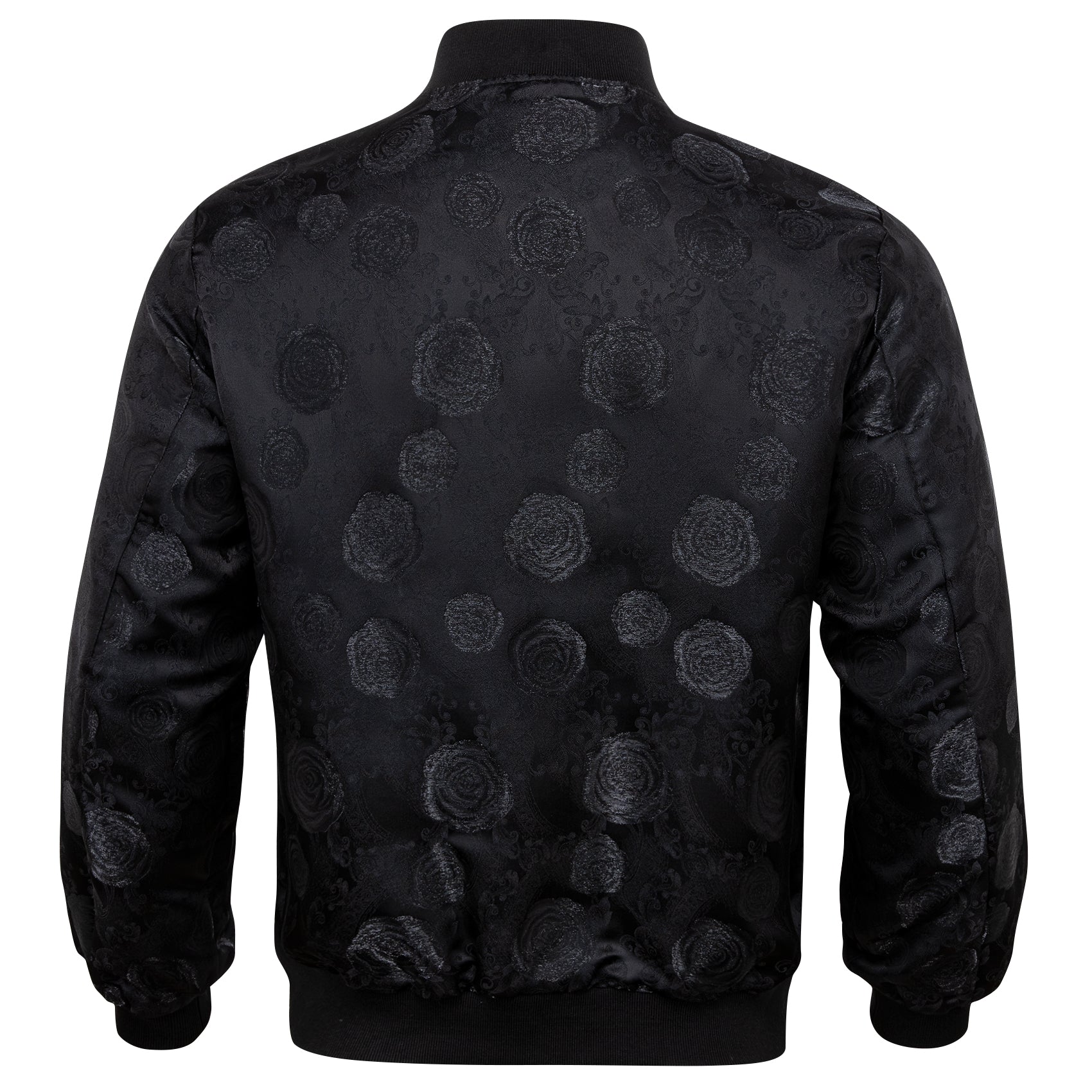 Black Floral Mens Jacket