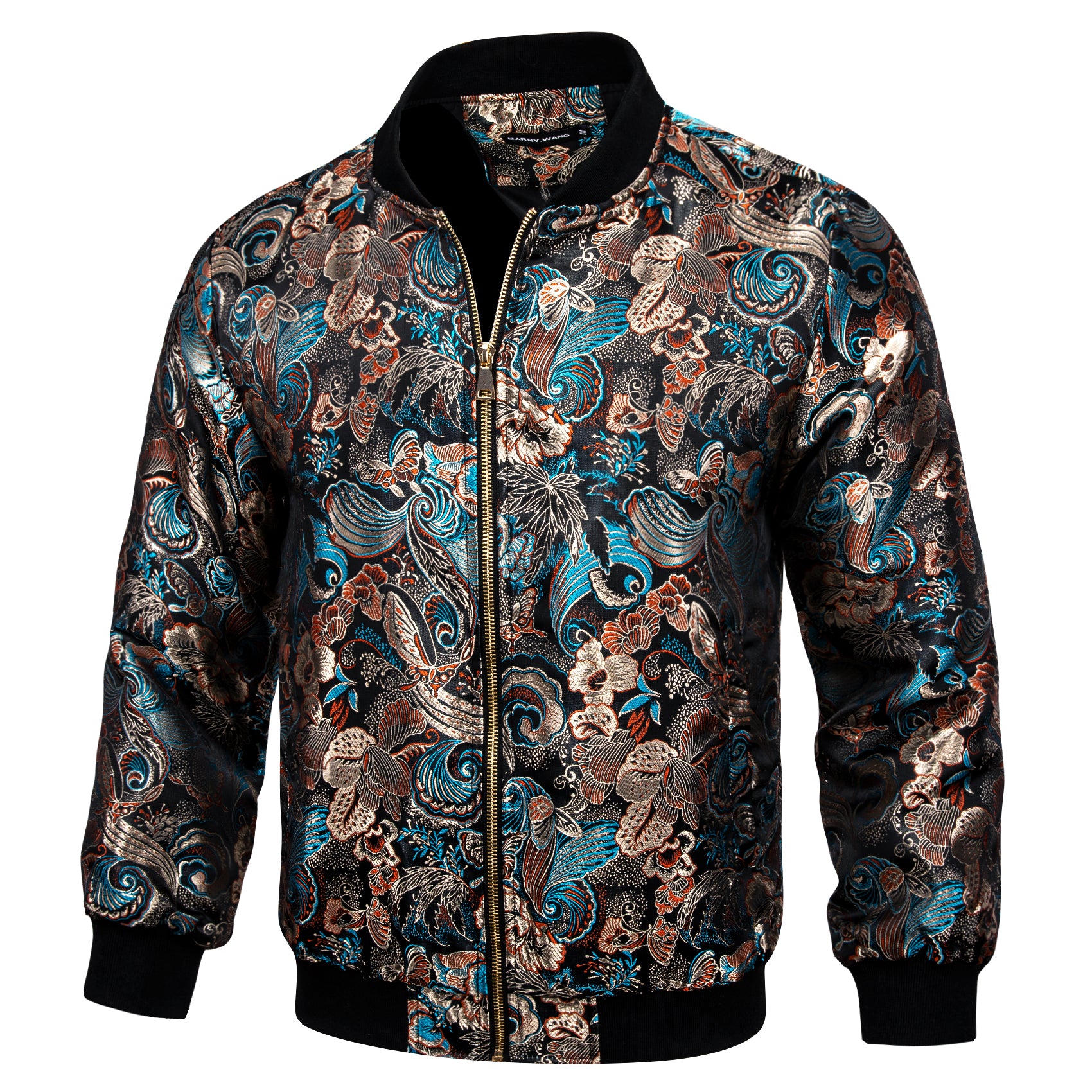 Mens Colorful Floral Jacquard Paisley Jacket