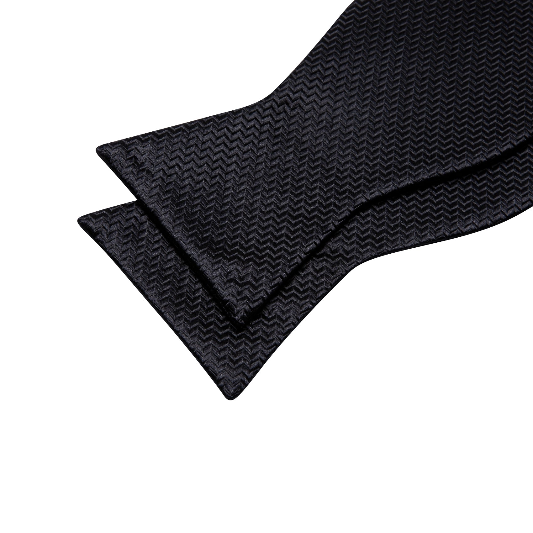Black Striped Silk Bow Tie Hanky Cufflinks Set