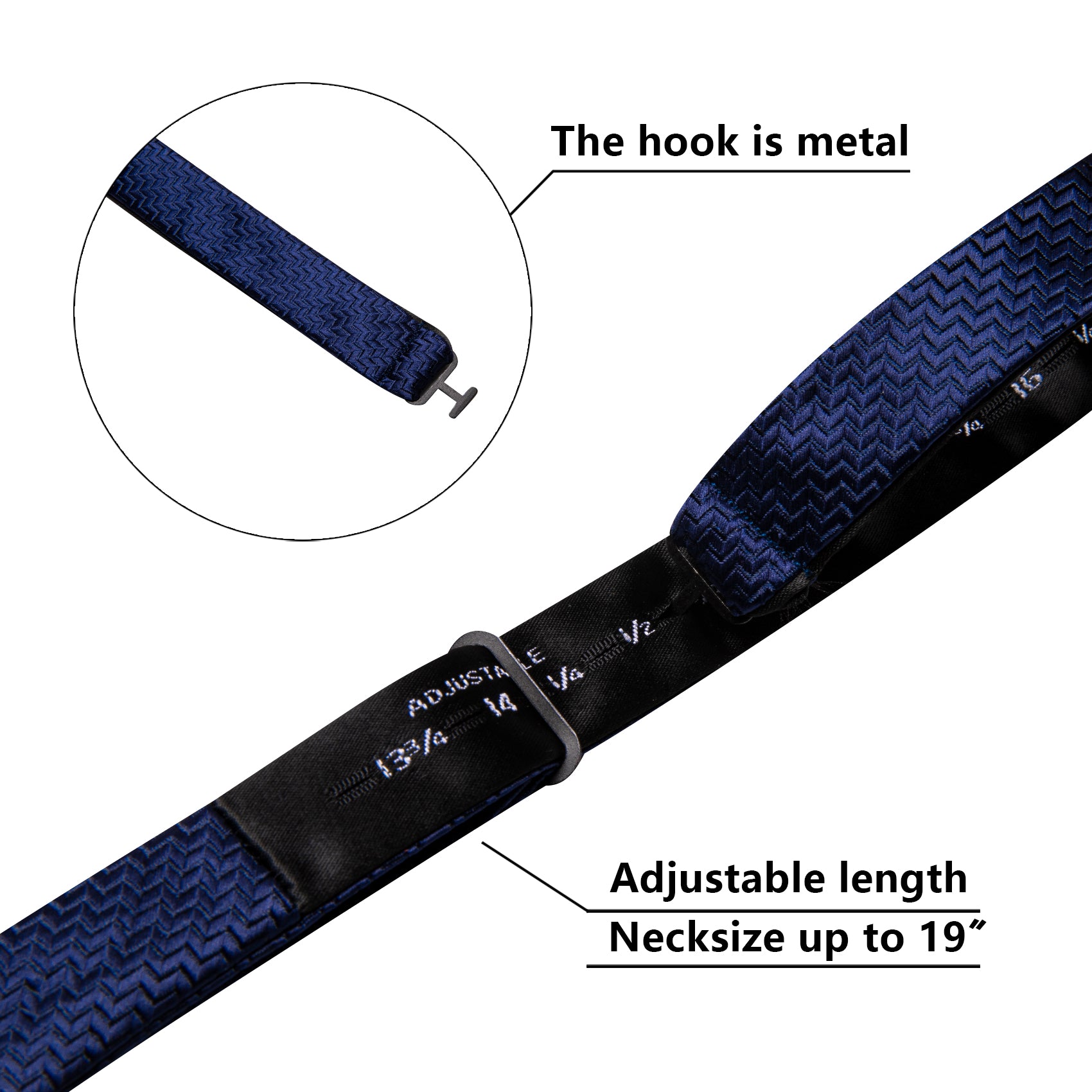 Salvia Blue Solid Silk Bow Tie Hanky Cufflinks Set