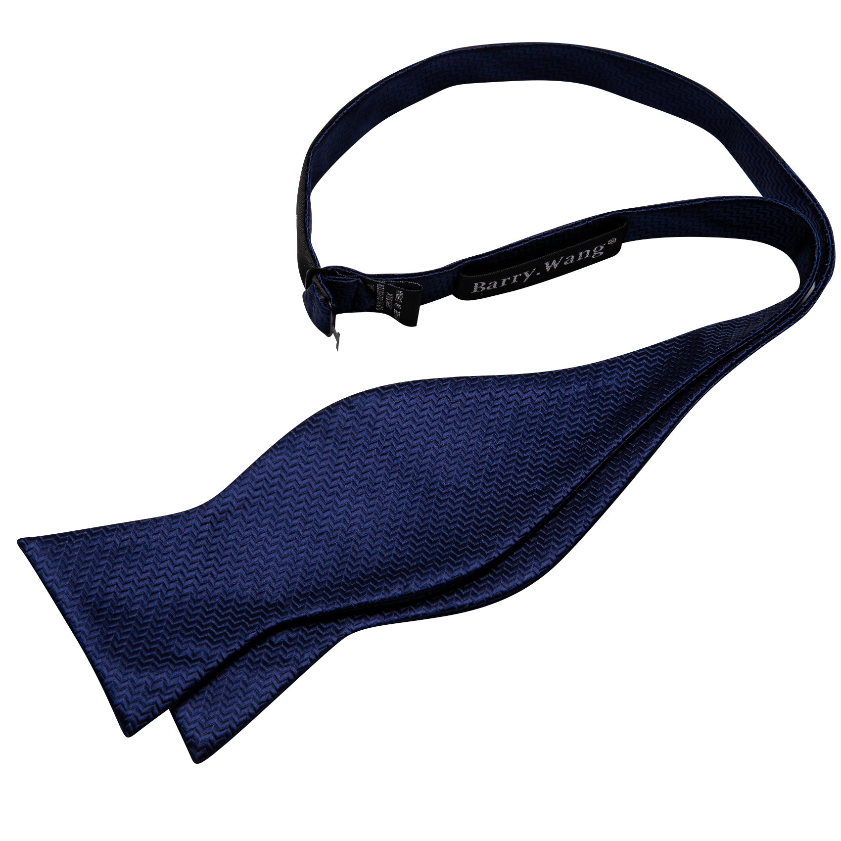 Salvia Blue Solid Silk Bow Tie Hanky Cufflinks Set