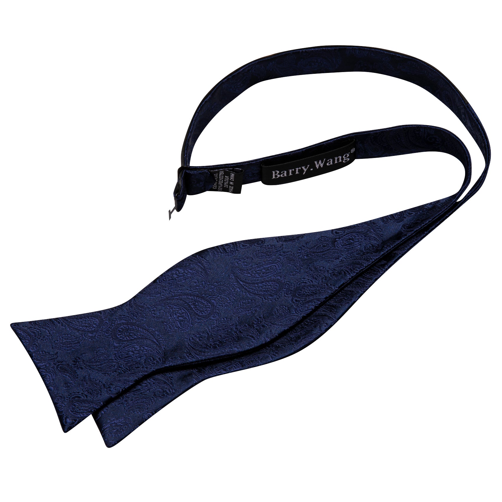 Ultra Marine Paisley Silk Bow Tie Hanky Cufflinks Set