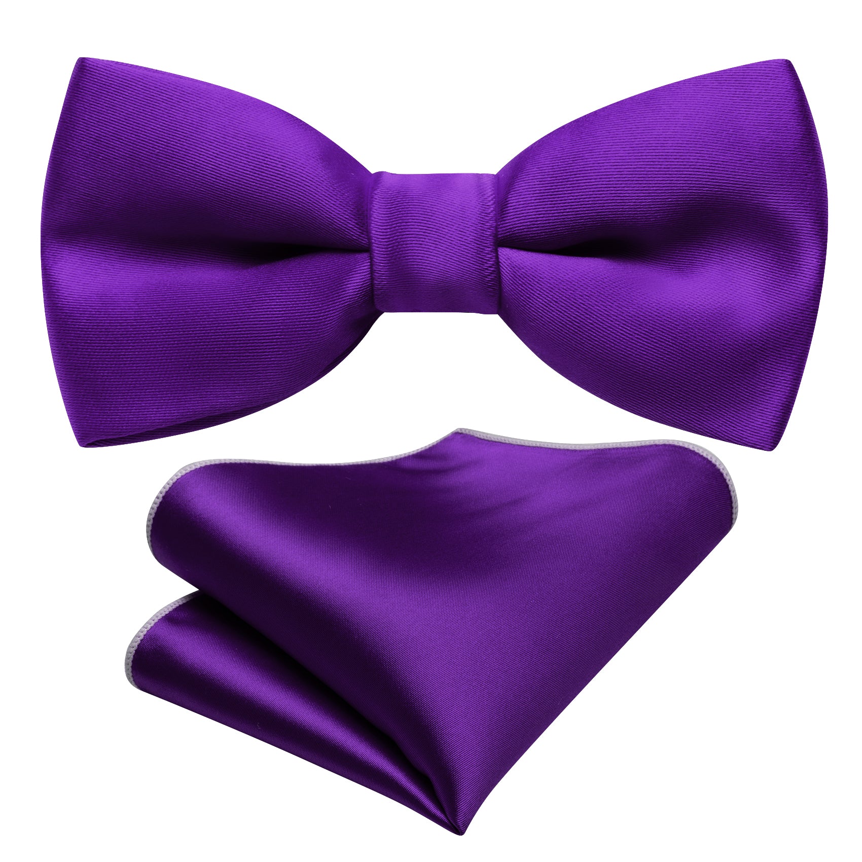 Hyacinth Solid Bow Tie Pocket Square Set For Kids