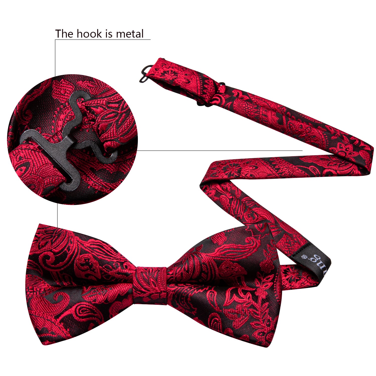 red bow tie and pocket square
