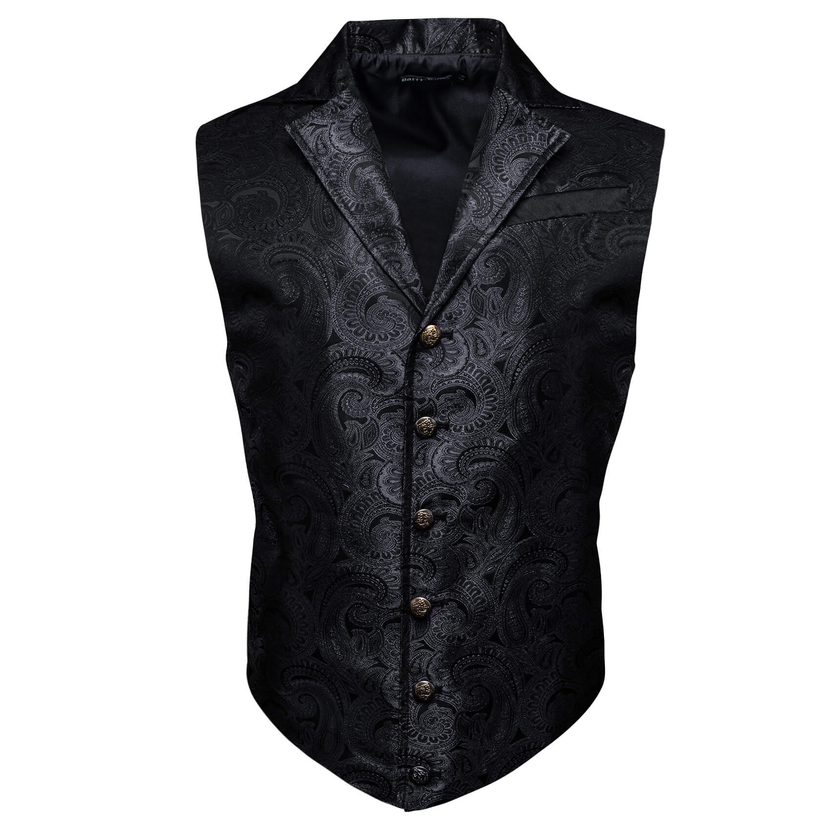  Paisley Black Waistcoat