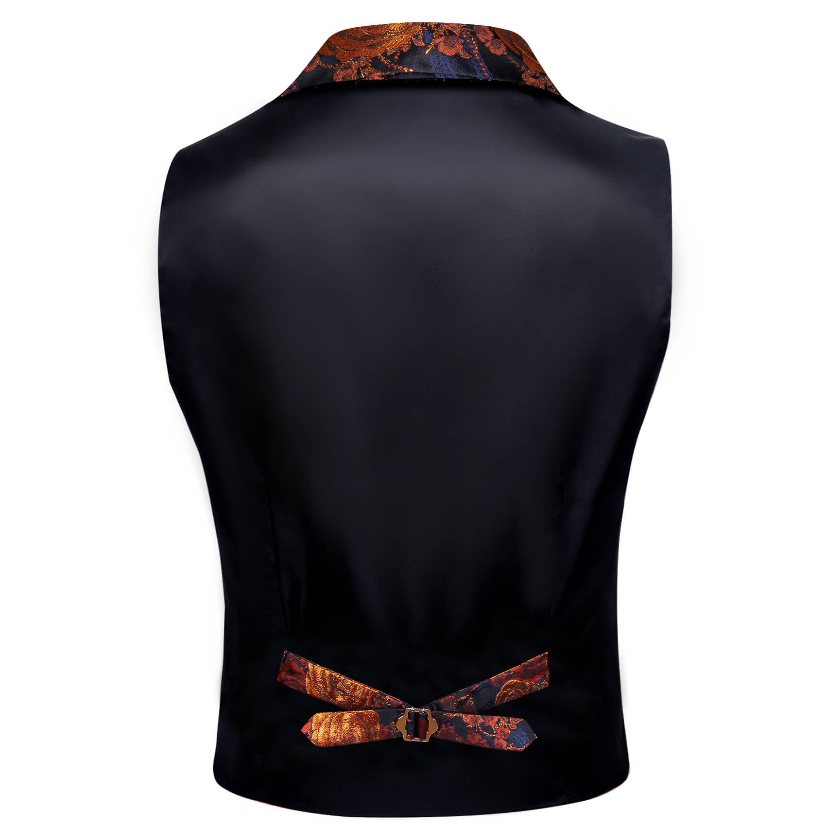Barry. Wang Mens Red Victorian Vest Floral Tailored Collar Waistcoat F