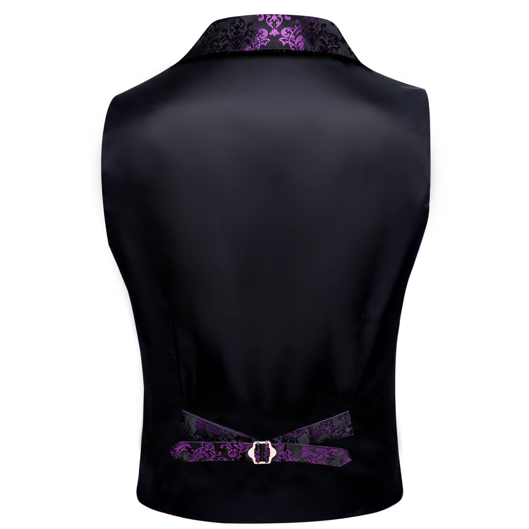 Barry Wang DarkVoilet Purple Novelty Mens Button Up Vest
