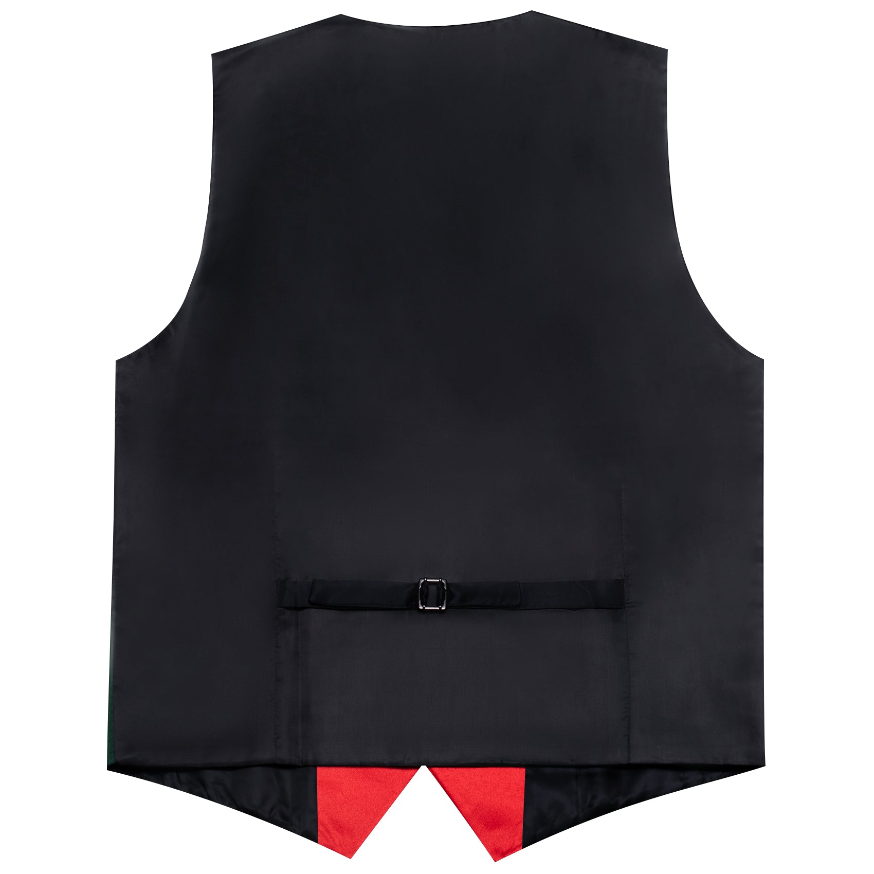 Barry.wang Red Solid Vest Waistcoat Set