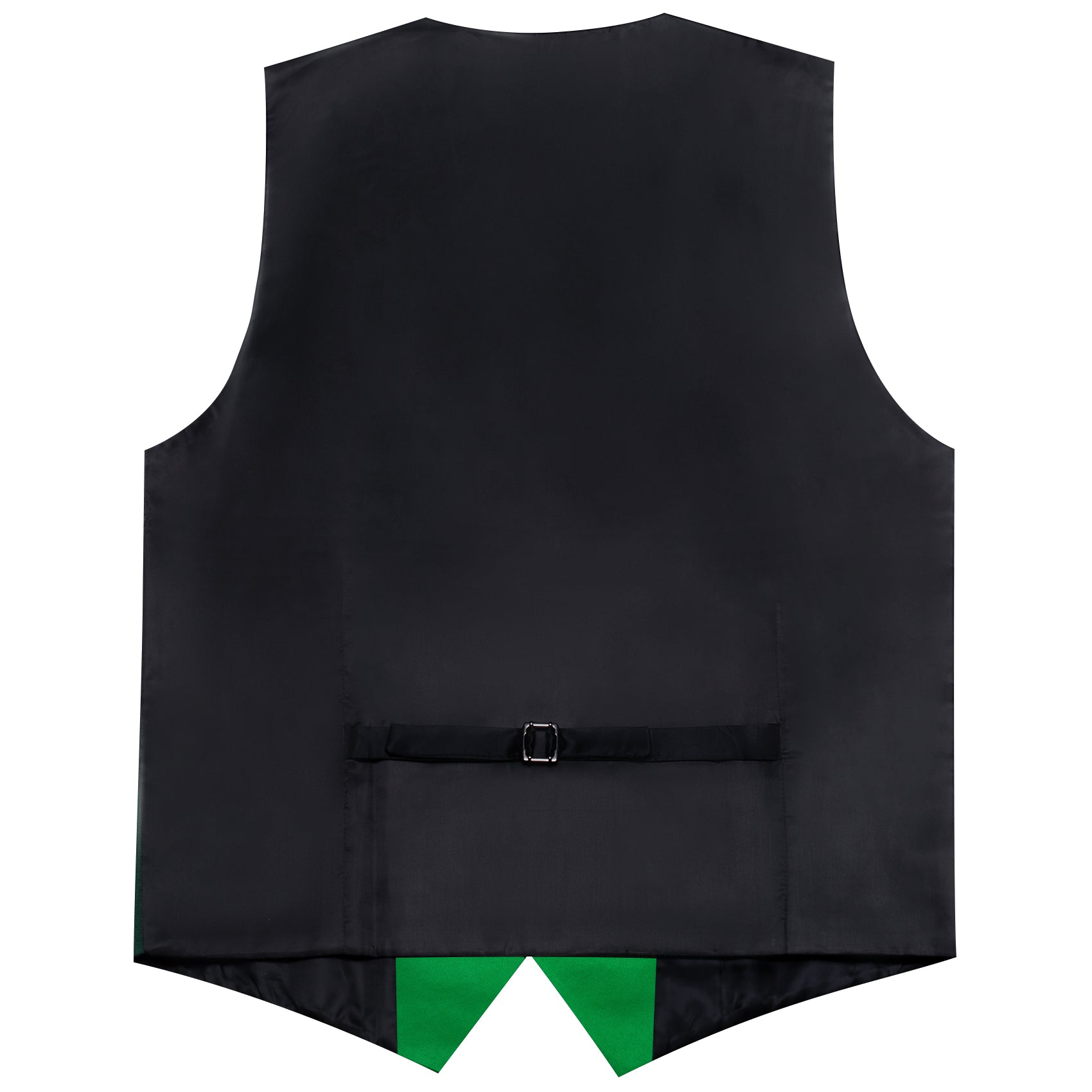 Barry.wang Green Solid Vest Waistcoat Set