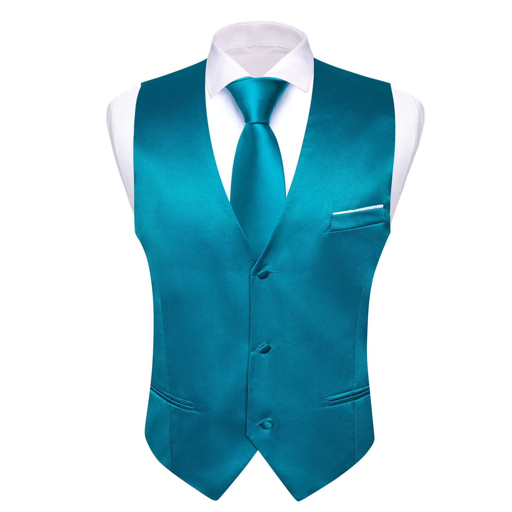 blue suit with vest