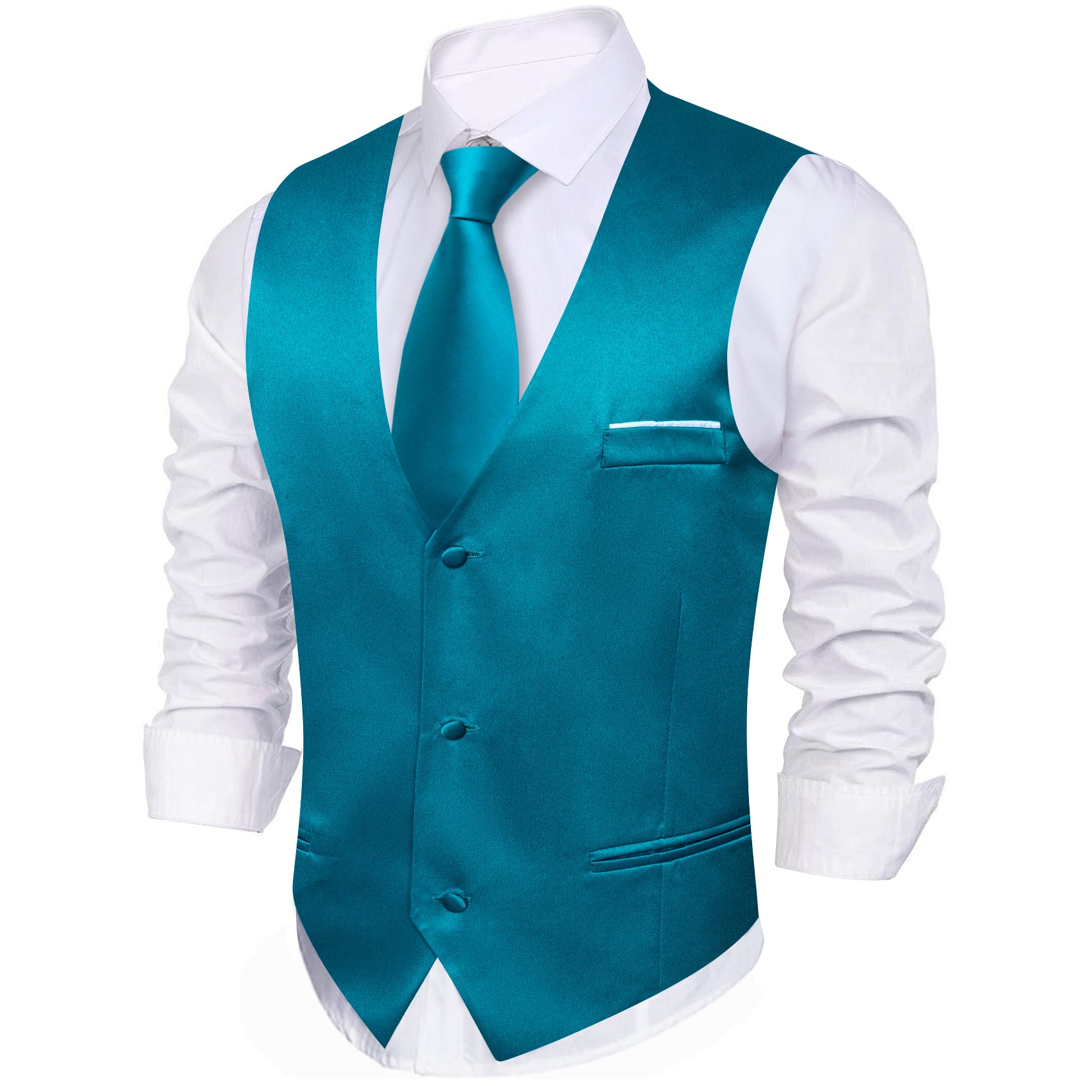 blue suit vest