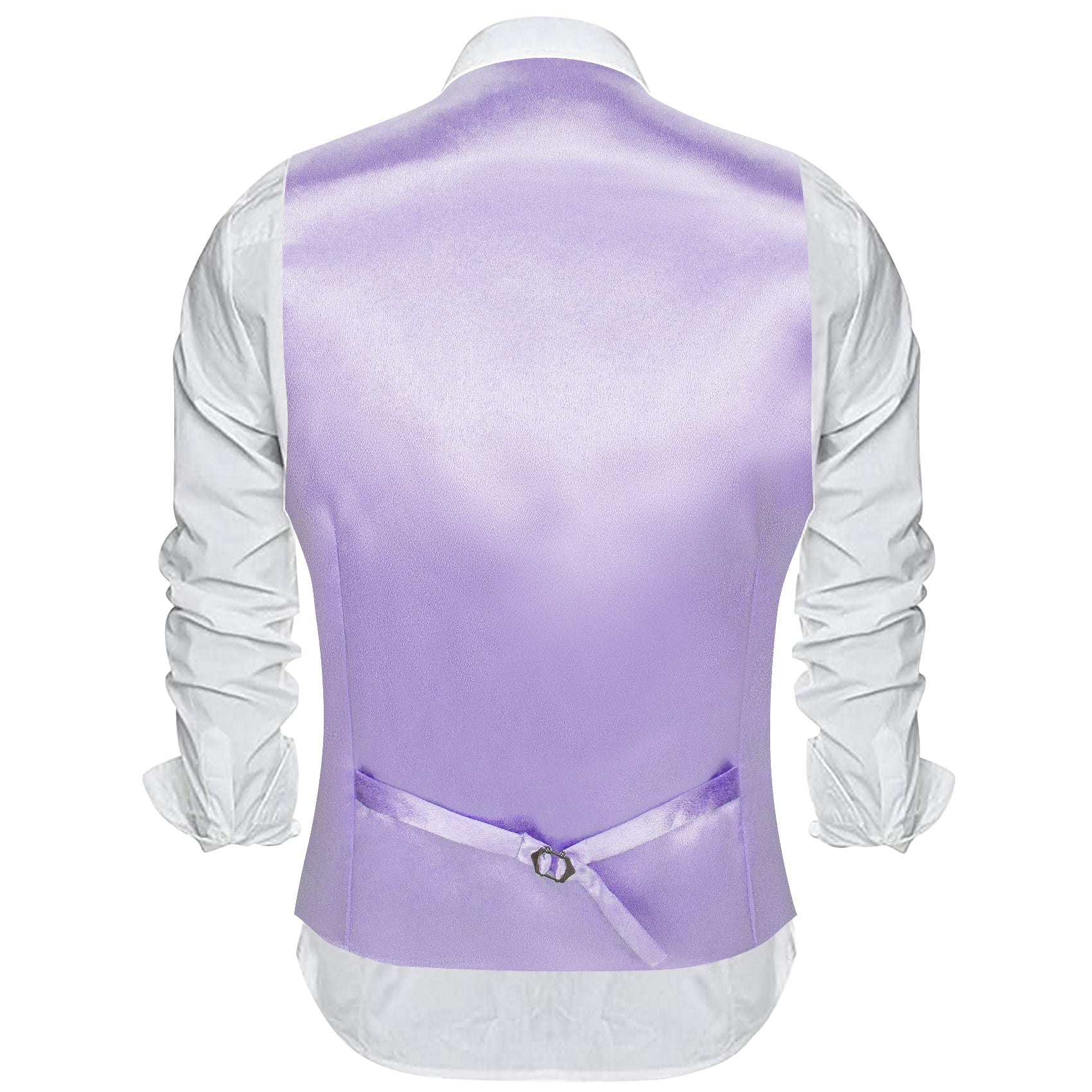 Purple Solid Silk Waistcoat Vest for Party