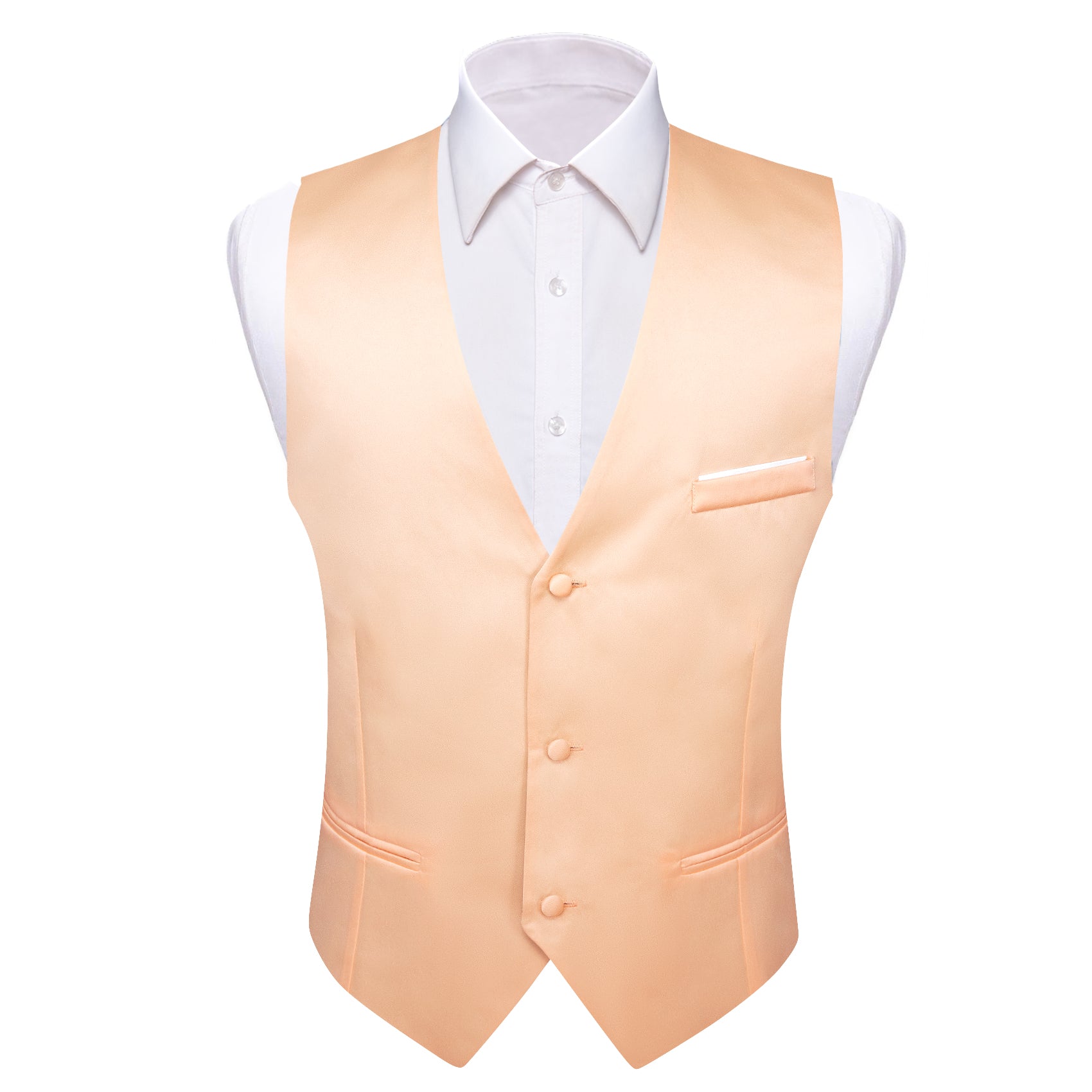 Barry.wang Orange Solid Business Vest Suit